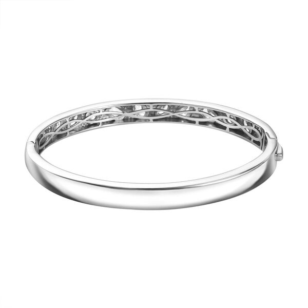 Wei&szlig;er Zirkonia Armreif ca. 19 cm Messing image number 5