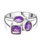Afrikanischer Amethyst Ring Edelstahl (Größe 17.00) ca. 2,06 ct