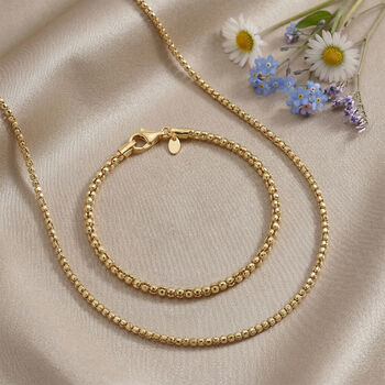 Italienisches 19cm Armband und 50cm Halskette