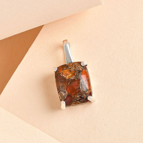 Feueropal Matrix-Anh&auml;nger, 925 Silber ca. 2,66 ct image number 3