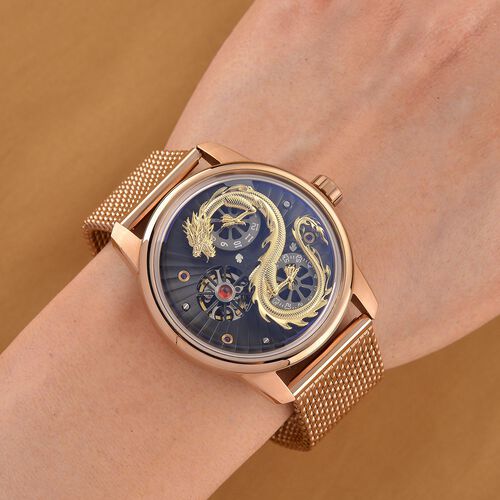 WILLIAM HUNT LIMITIERTE EDITION - Drachen Uhr Seiko Automatik Uhrwerk, 21 Jeweils, Saphir Mineralglas, 5 ATM Wasserdicht, Edelstahl image number 1
