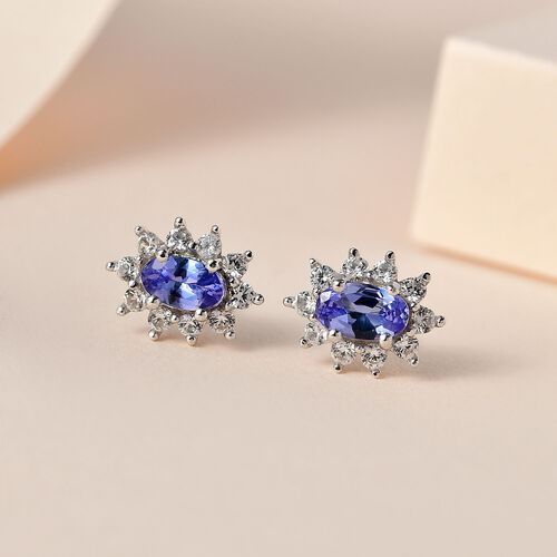 AA Tansanit und Zirkon Ohrringe - 0,89 ct. image number 1