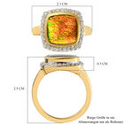 Ammolit und Zirkon Ring 925 Silber vergoldet (Größe 17.00) ca. 3,16 ct image number 6