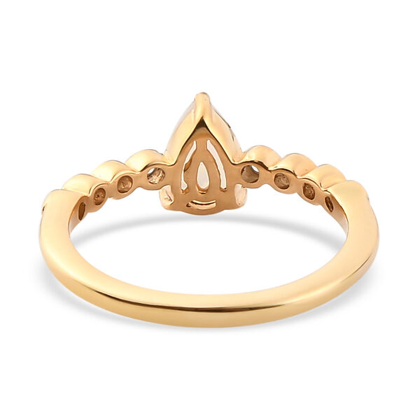 Natürlicher, äthiopischer Opal-Ring und Anhänger, 925 Silber vergoldet ca. 1,13 ct image number 5