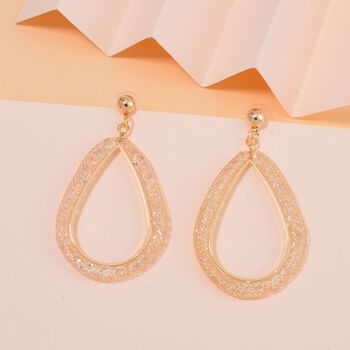 Wei&szlig;er Kristall Ohrringe Reines Messing