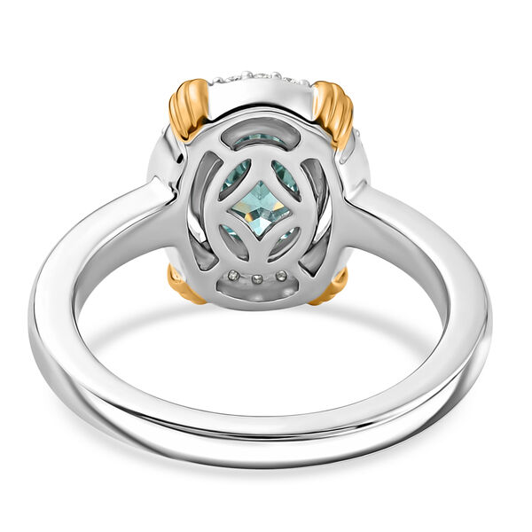 Grandidierit und Zirkon Ring 925 Silber Bicolor  ca. 0,97 ct image number 6