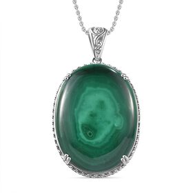 Malachit-Anhänger mit 50cm Kette - 99,01 ct.