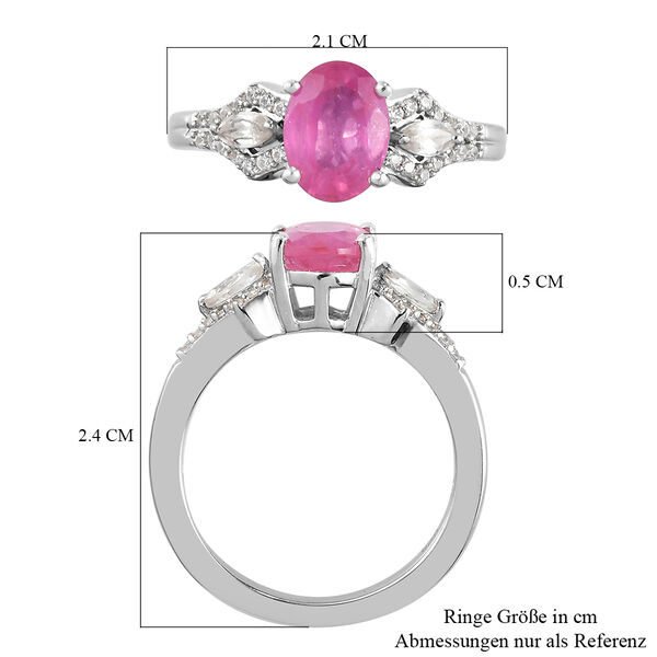 Premium Ilakaka Rosa Saphir und Zirkon-Ring - 2,24 ct. image number 7