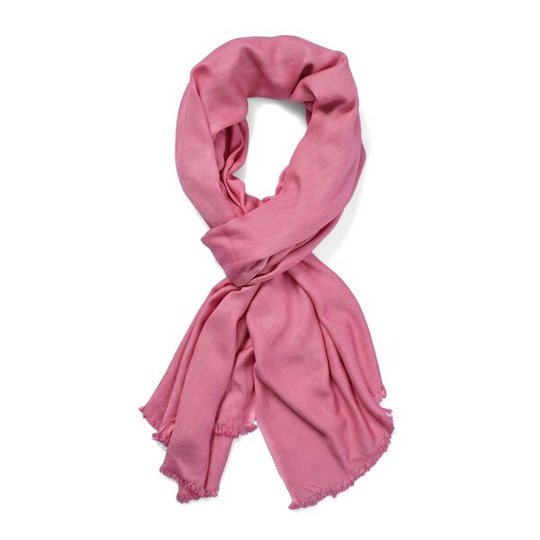 Reiner Viskose-Schal mit Fransen, 70x195cm, Hellrosa image number 5