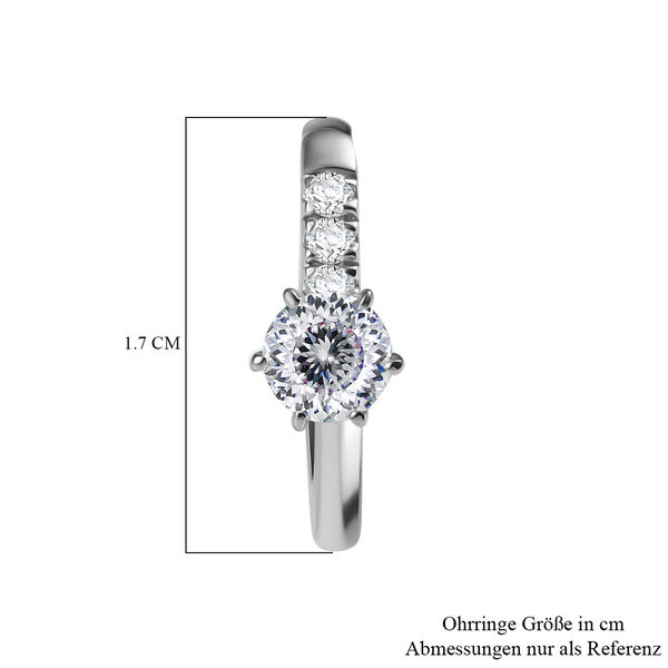 D’Joy Moissanit Ohrringe, 925 Silber platiniert - 1,12 ct. image number 5