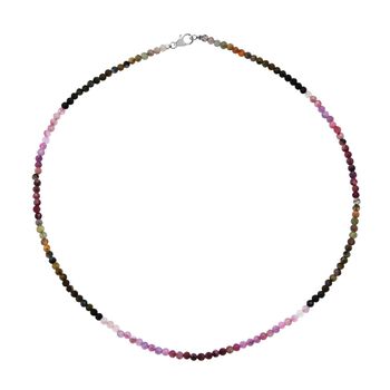 Mehrfarbig-Turmalin Halskette ca. 45 cm 925 Silber ca. 40,00 ct.