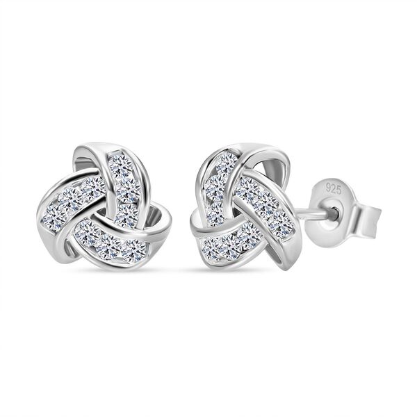 LUXURIANT SI Labor Diamant Ohrringe, 925 Silber platiniert - 0,50 ct.