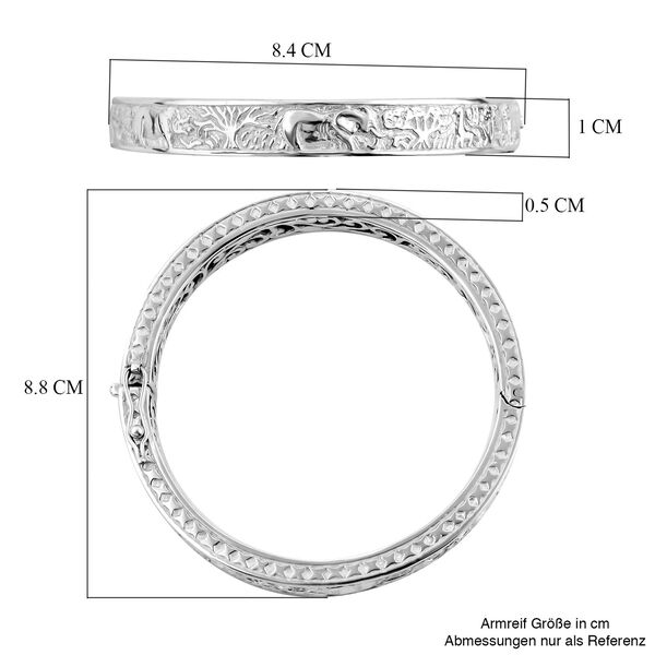 Royal Bali Kollektion- gepr&auml;gter Armreif, 19cm image number 5