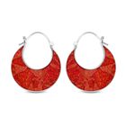 Koralle Ohrringe 925 Silber