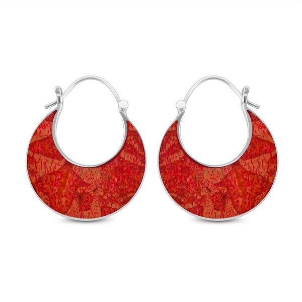 Koralle Ohrringe 925 Silber