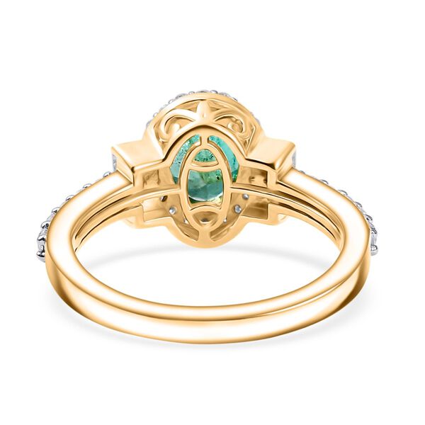 D'Joy AA Kagem sambischer Smaragd und Moissanit Ring - 1,80 ct. image number 6