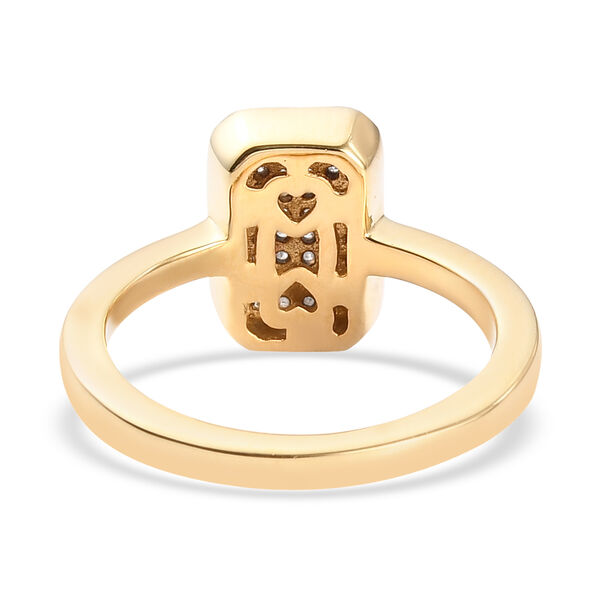 Diamant Cluster Ring 925 Silber Gelbgold Vermeil image number 6