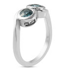 Kambodschanischer blauer Zirkon Ring 925 Silber platiniert  ca. 1,24 ct image number 4