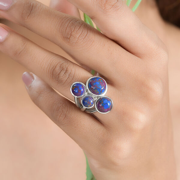 Lila T&uuml;rkis-Ring - 7,82 ct. image number 2