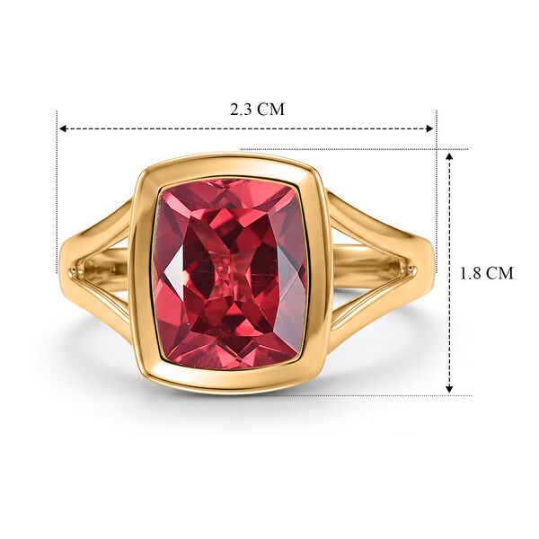 EVER TRUE Lab Grown Padparadscha-Saphir Ring 950 Kupfer (Gr&ouml;&szlig;e 17.00) ca. 4,47 ct image number 3