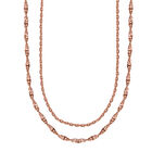 2er Set - Italienische Singapurkette und Ankerkette, 925 Silber rosévergoldet ca. 45 cm ca. 2,46g