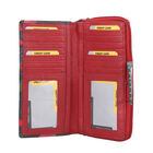 Sukriti - handbemalte Bi-Fold Brieftasche aus echtem Leder mit RFID Schutz, Größe 17,78x10x2,54 cm, Rot image number 4