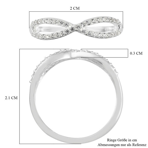 LUSTRO STELLA - Zirkonia-Infinity-Ring in Silber, 0,34 ct. image number 7