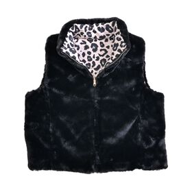 Wendbare Weste mit Kunstfell-Futter, Beige