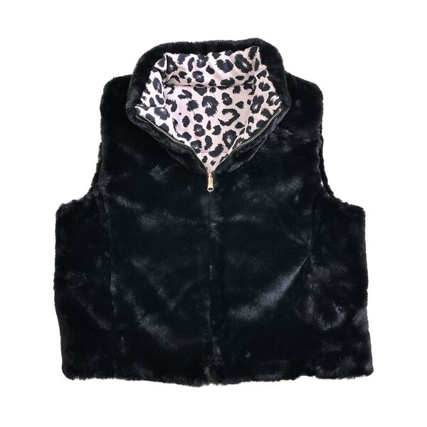 Wendbare Weste mit Kunstfell-Futter, Beige image number 3