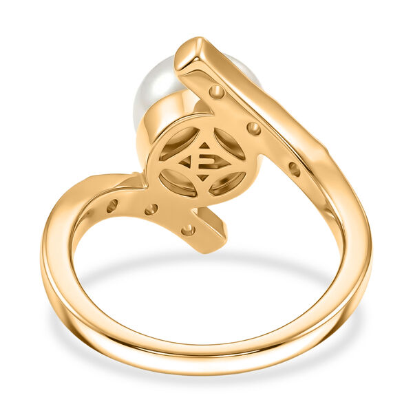 EverTrue S&uuml;&szlig;wasser Perle und Zirkon Ring image number 4