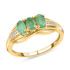 Kagem sambischer Smaragd-Ring, 925 Silber vergoldet  ca. 0,62 ct image number 3
