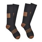 2er-Set Kupferfaser-Kompressions-Strumpfe, Antibakteriell und Anti-Geruch, S/M (36-40), Schwarz