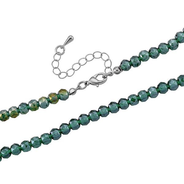 2er Set - Gr&uuml;ner Herz Anh&auml;nger und beads Halskette mit  Varioclip-Verschluss, ca. 50 cm image number 6
