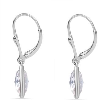 Moissanit Ohrringe, 925 Silber rhodiniert - 4,96 ct.