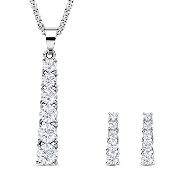 Wei&szlig;es kubisches Zirkonia-Schmuckset