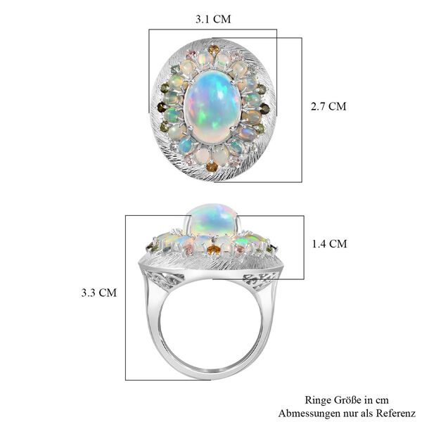 Nat&uuml;rlicher, &auml;thiopischer Welo Opal und Multi-Turmalin-Ring - 6,24 ct. image number 8