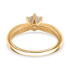 Moissanit Ring, 925 Silber Gelbgold Vermeil - 0,95 ct. image number 4