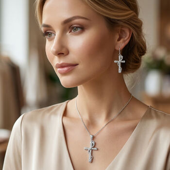 Royal Bali Kollektion- Anh&auml;nger und Ohrringe in 925 Silber