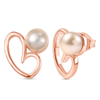 EverTrue Pfirsich S&uuml;&szlig;wasser Perle Ohrringe