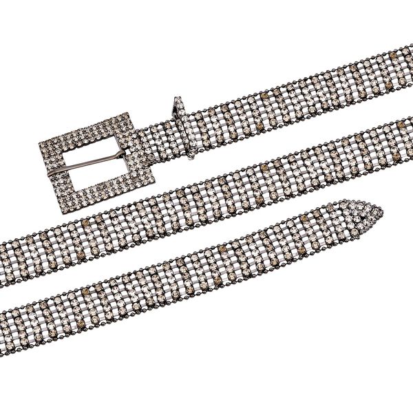 Kristallg&uuml;rtel, L120cm, schwarz image number 3