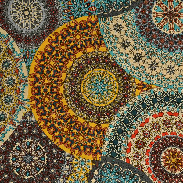 Taillen-Culottes mit Smok-Detail und Kaleidoskop-Muster, Einheitsgröße, grün image number 4