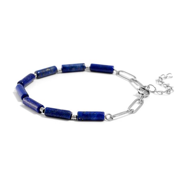Lapislazuli Armband ca. 20 cm + 3.5 cm Extender, 316L Edelstahl ca. 22.50 ct image number 3