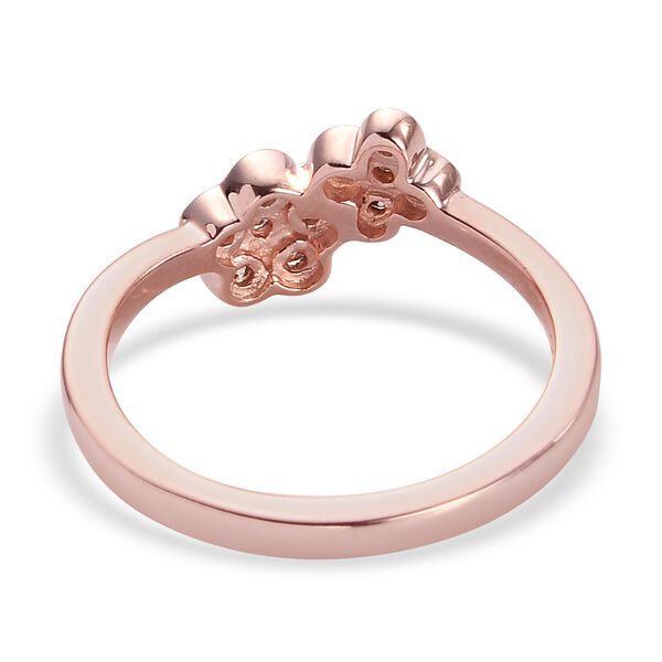 Nat&uuml;rlicher Champagner Bypass Ring 925 Silber Ros&eacute;gold Vermeil image number 6