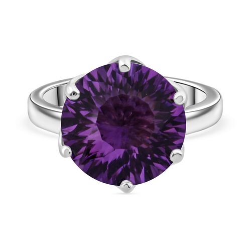 Afrikanischer Amethyst Ring 925 Silber rhodiniert (Größe 18.00) ca. 6,30 ct image number 0