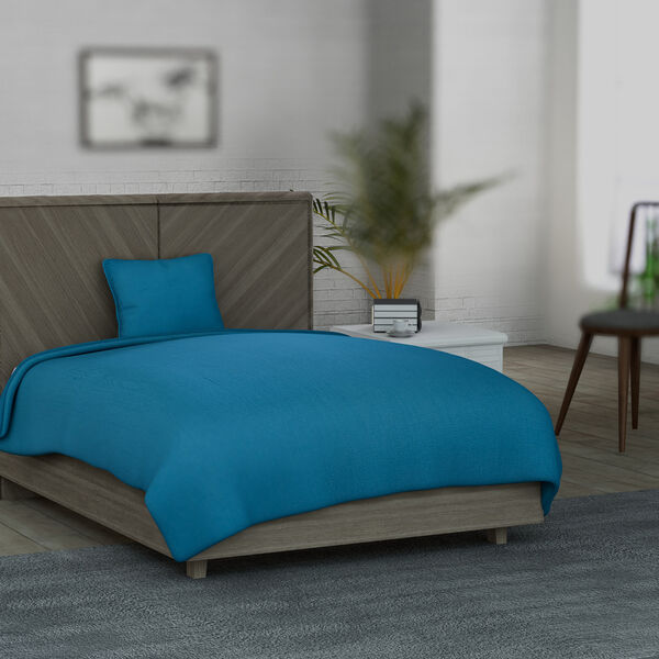 SERENITY NIGHT: 2er-Set - Bettw&auml;sche aus 100% Bambus, Blaugr&uuml;n&nbsp;