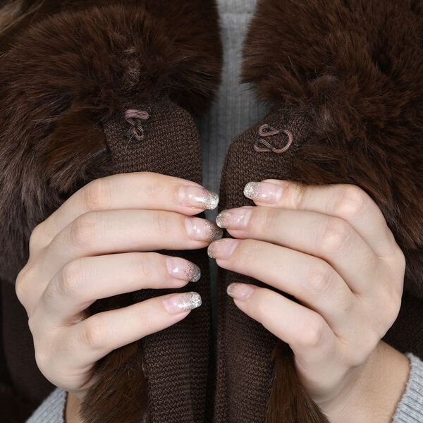 La Marey - Kunstpelz Mantel mit Knopfleiste, 75x115 cm, Dunkelbraun image number 5