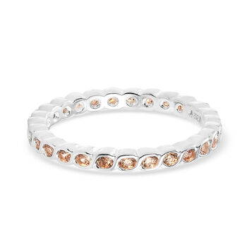 LUSTRO STELLA - Champagner Zirkonia-Ring, 925 Silber (Gr&ouml;&szlig;e 16.00) ca. 0,80 ct