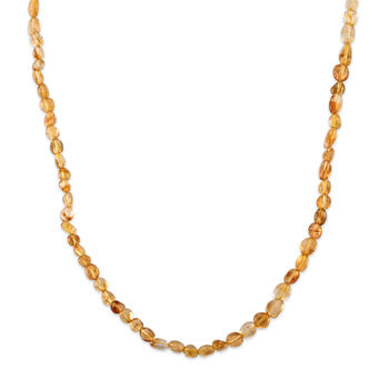Citrin Halskette ca. 50 cm 316L Edelstahl ca. 115,00 ct.