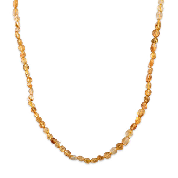 Citrin Halskette ca. 50 cm 316L Edelstahl ca. 115,00 ct.