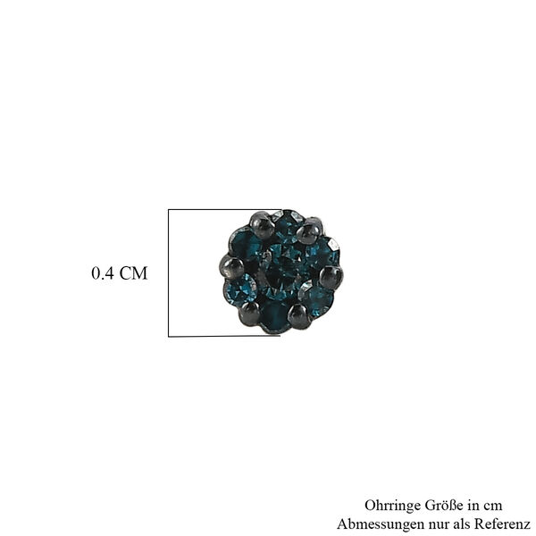 D'Joy Blauer Diamant Ohrringe 925 Silber Rhodiniert (10-15 Werktage Lieferzeit) image number 4